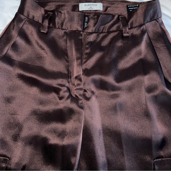 Artizia Brown Satin Cargo Pants - Picture 5 of 7